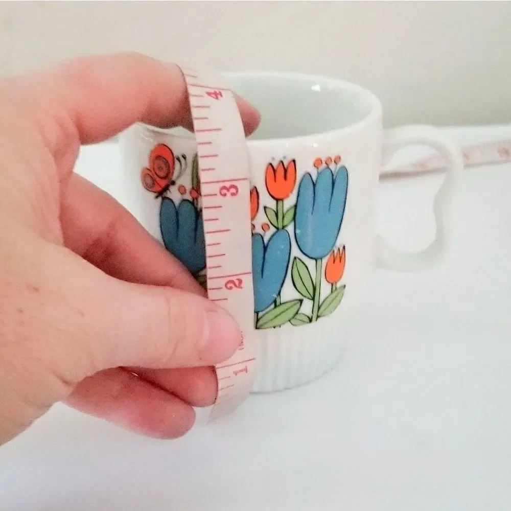 Vintage floral mug Japan farmhouse